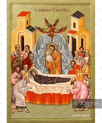 The Dormition of the Theotokos -  A Symphony in Blue and Gold, Whispering Tales of Faith and Farewell