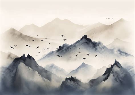 The Sound of Mountains, a Contemplative Symphony in Ink and Wash!